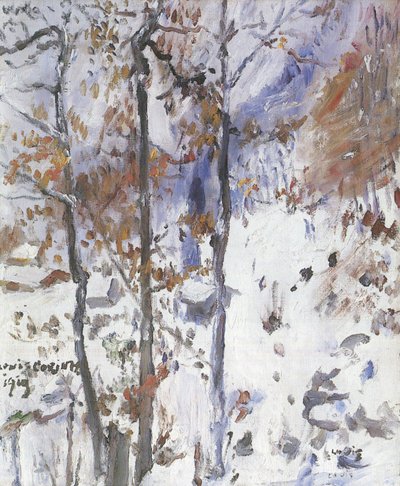 ヴァルヘンゼー、雪景色 作： Lovis Corinth